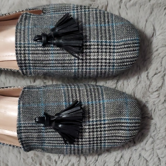 Houndstooth pattern tassels loafers - size 8.5 - Picture 3 of 16